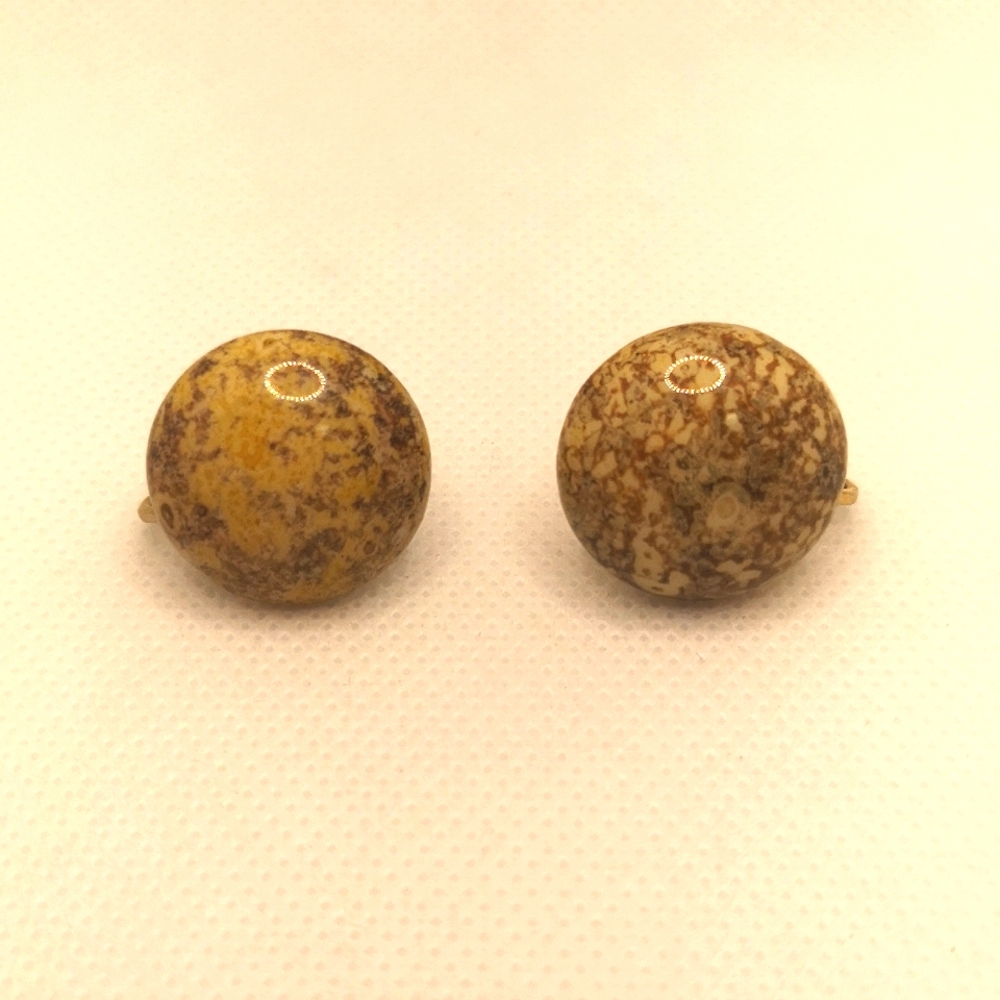 Vintage 1950's half dome Jasper studs